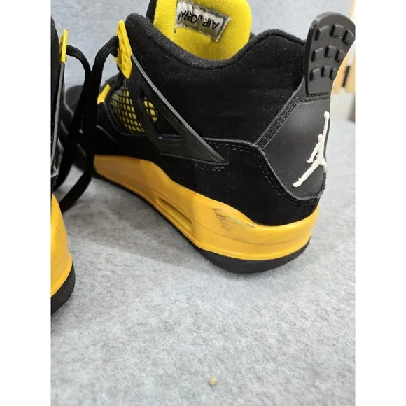 Nike Air Jordan Retro 4 "Yellow Thunder" US Men's Size 7.5 Womans 9 - Picture 6 of 9